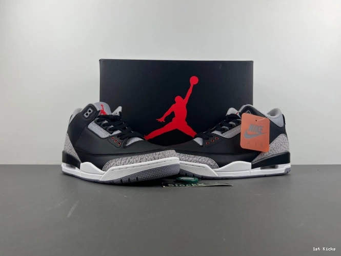 Air 3 Black Cement DN3707-010 Jordan 0706